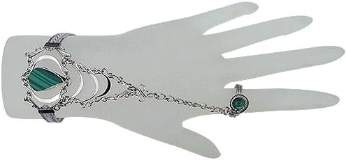 Cuff Harem Slave Bracelet with Adjustable Ring