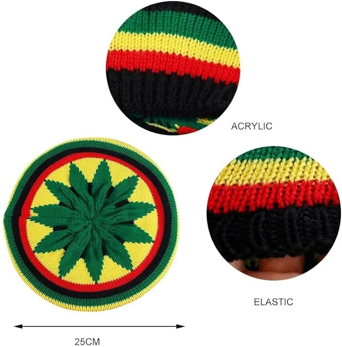 Rasta Jamaican Crocete Beanie