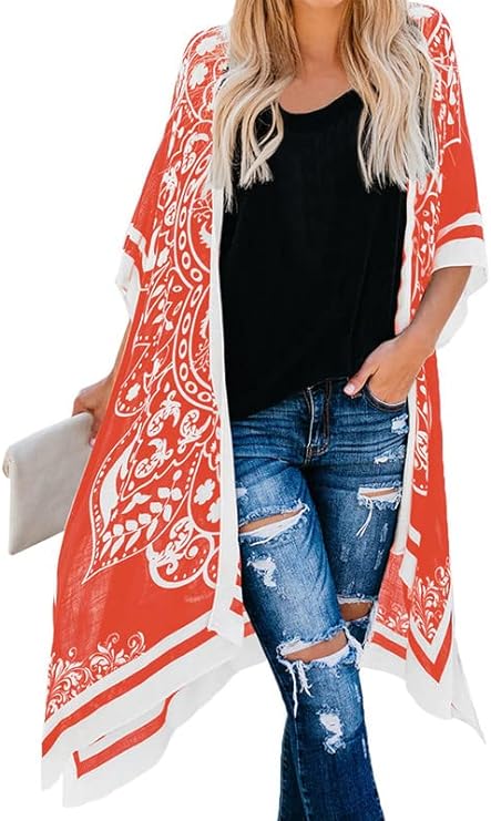 Women's Loose Kimono Cover Up