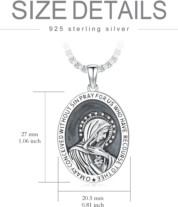 Serenity Jesus/Virgin Mary/St. Christopher/St. George / St. Peregrine/St. Michael pendant & necklace