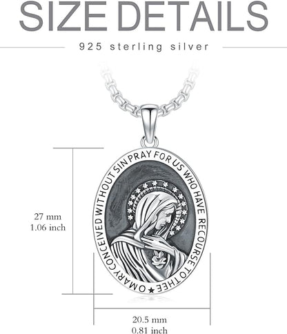 Serenity Jesus/Virgin Mary/St. Christopher/St. George / St. Peregrine/St. Michael pendant & necklace