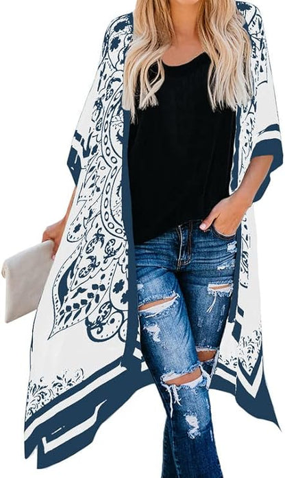 Women's Loose Kimono Cover Up