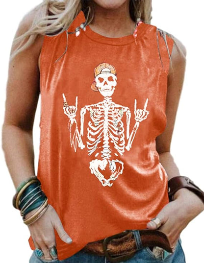 Women's Skeleton Sleeveless Shirt