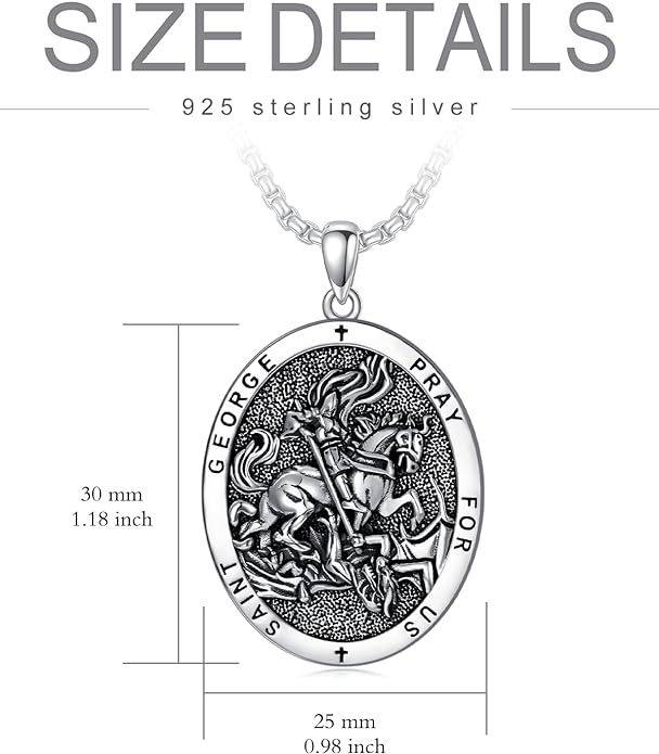 Serenity Jesus/Virgin Mary/St. Christopher/St. George / St. Peregrine/St. Michael pendant & necklace