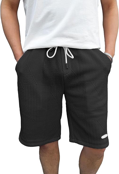 Men's Casual Elastic Waistband Drawstring Shorts