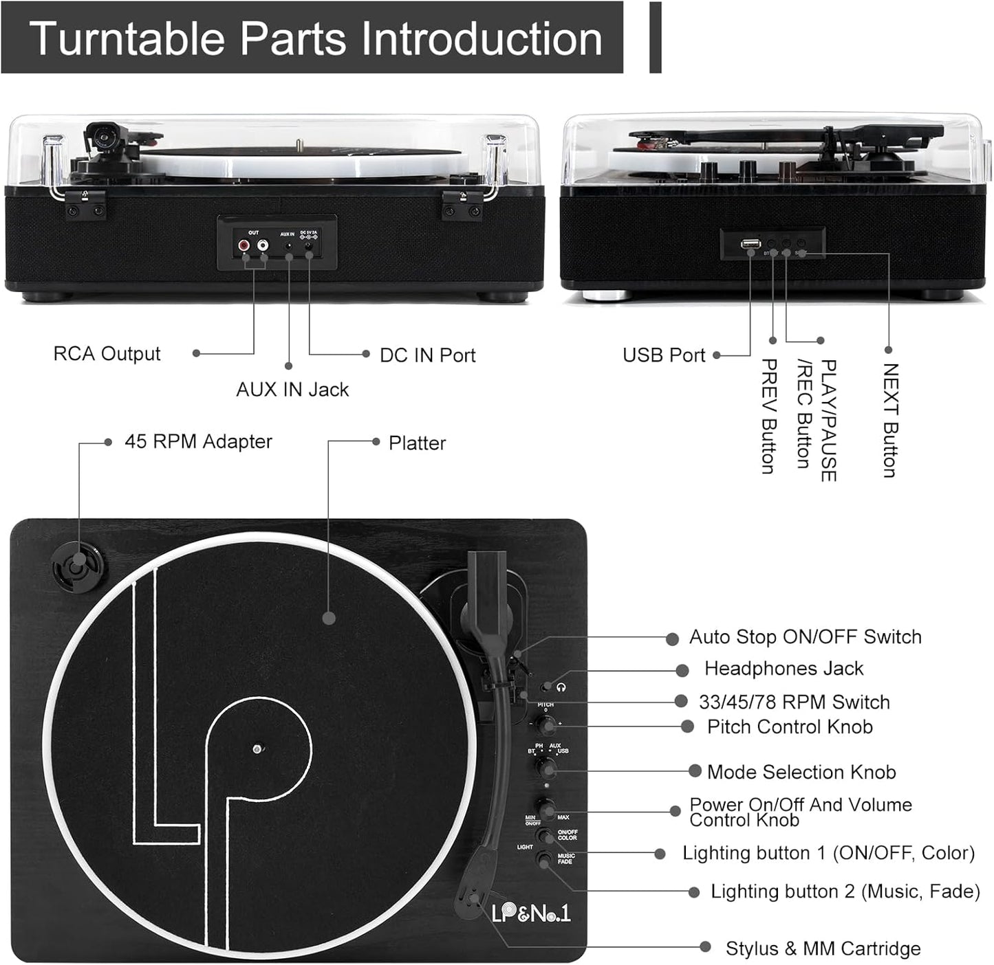 Record Player with All the Bells & Whistles !!!