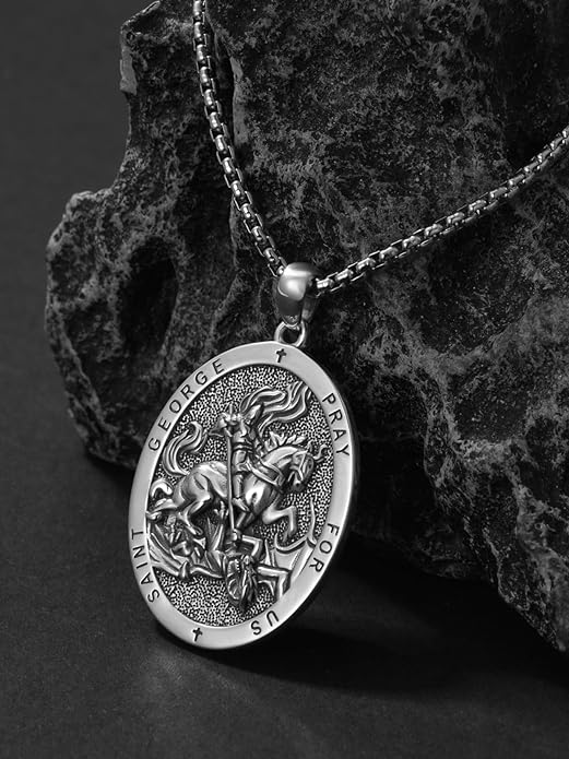 Serenity Jesus/Virgin Mary/St. Christopher/St. George / St. Peregrine/St. Michael pendant & necklace