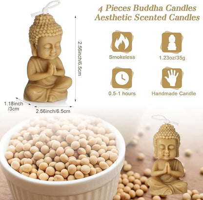 4 Buddha Candles