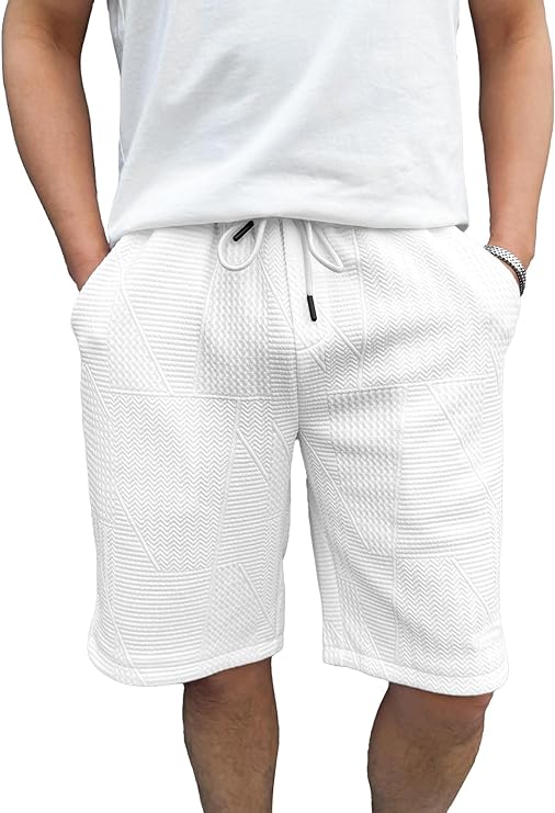 Men's Casual Elastic Waistband Drawstring Shorts