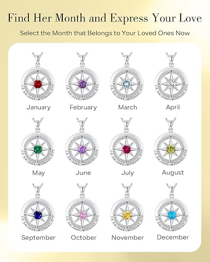 S925 Silver "I'd Be Lost Without YOU" Compass Women's Necklace