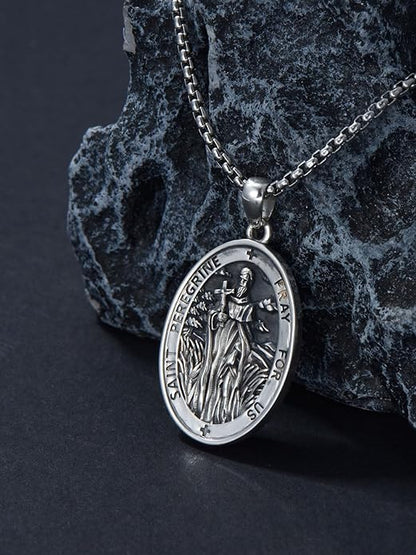 Serenity Jesus/Virgin Mary/St. Christopher/St. George / St. Peregrine/St. Michael pendant & necklace