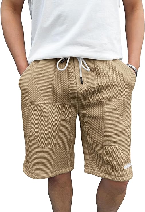 Men's Casual Elastic Waistband Drawstring Shorts