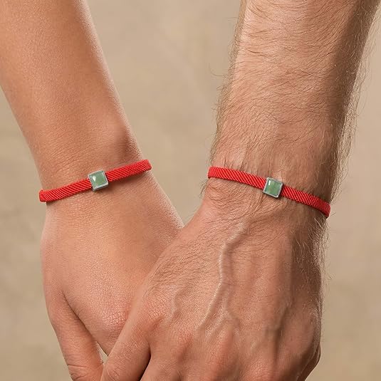 Couples or Single Ancient Red String Bracelet:*Featured in a variety of sizes & stones*