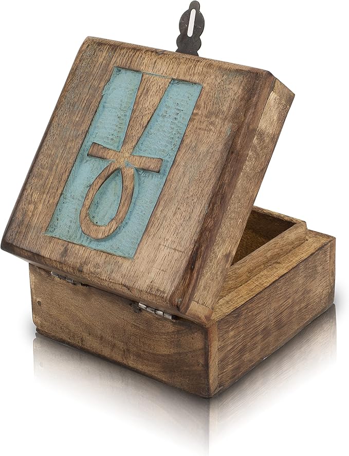 Wooden Ankh Keepsake Box