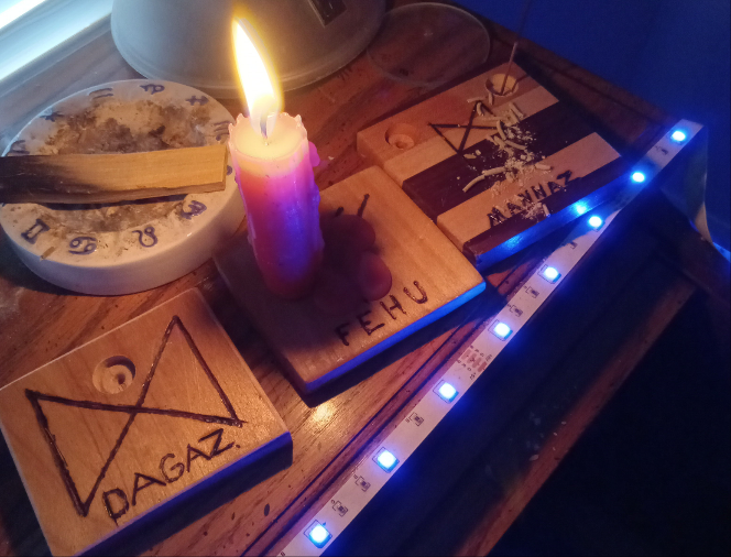 Elder Futhark Runic Candle Holders