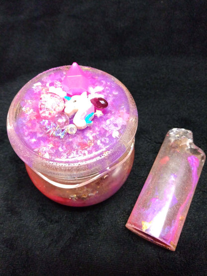 Skeleton Storage Jar & Matching Lighter Cover