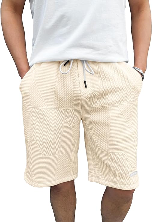 Men's Casual Elastic Waistband Drawstring Shorts