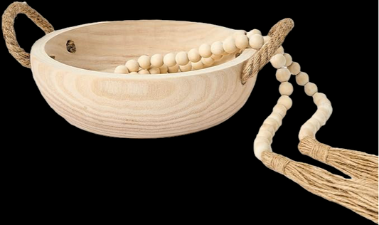 Smudge Bowl w/Wooden Prayer Beads