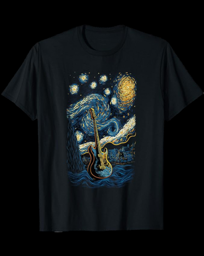 Women, men & kids ;Starry Night Guitar T-Shirt