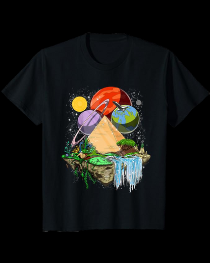 Space Egyptian Pyramid T-Shirt