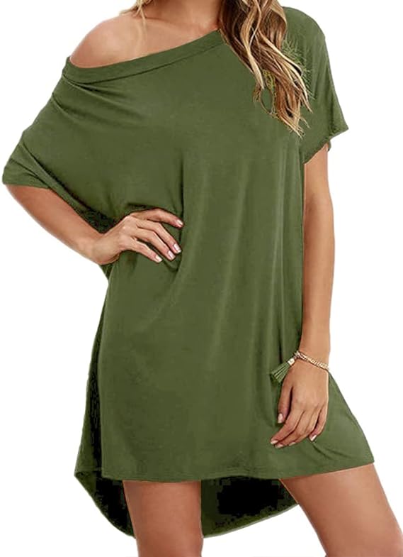 Loose Fit T-Shgirt Mini Dresses