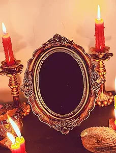 Antique Style Black Scrying/Healing/Divination Mirror