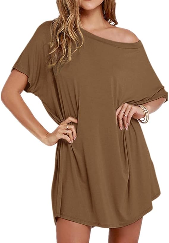 Loose Fit T-Shgirt Mini Dresses