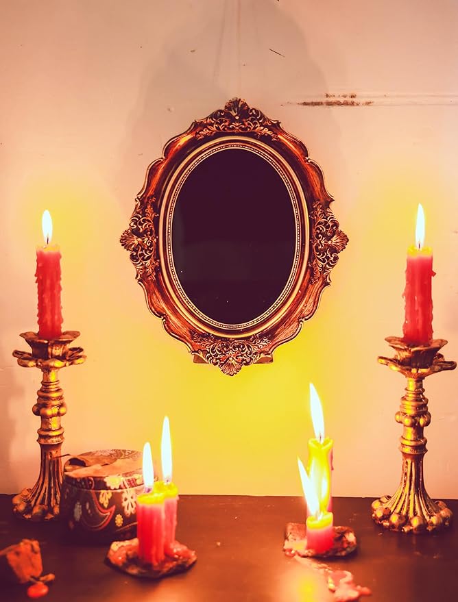 Antique Style Black Scrying/Healing/Divination Mirror