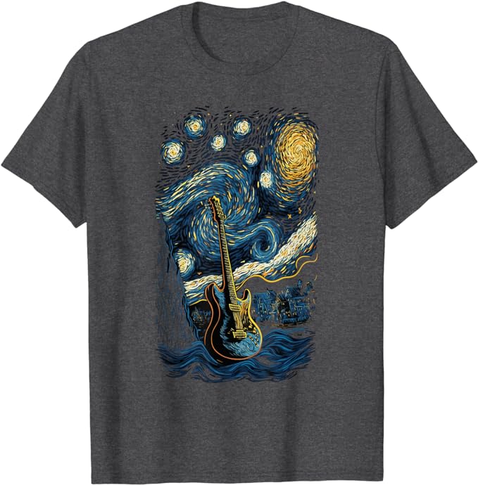 Women, men & kids ;Starry Night Guitar T-Shirt