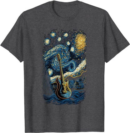 Women, men & kids ;Starry Night Guitar T-Shirt