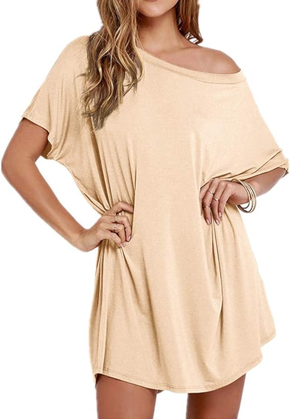 Loose Fit T-Shgirt Mini Dresses