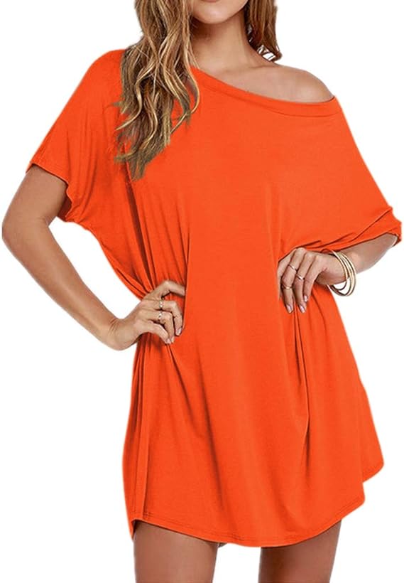 Loose Fit T-Shgirt Mini Dresses