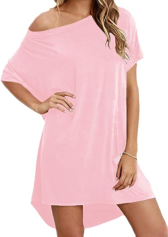 Loose Fit T-Shgirt Mini Dresses