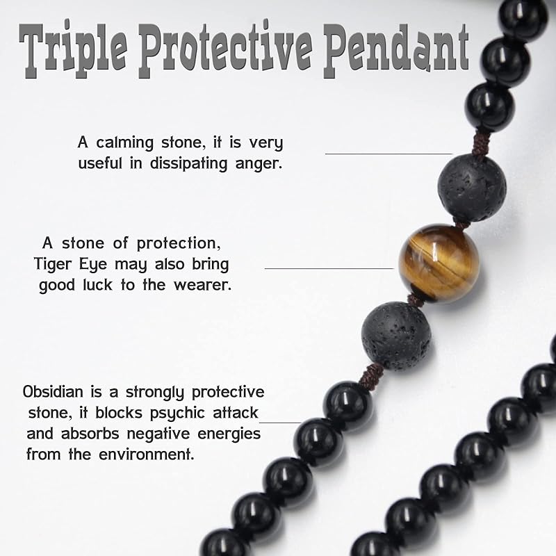 Men's Triple Protection Necklace & Men's Triple Protection Bracelet