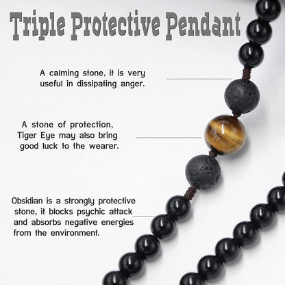 Men's Triple Protection Necklace & Men's Triple Protection Bracelet