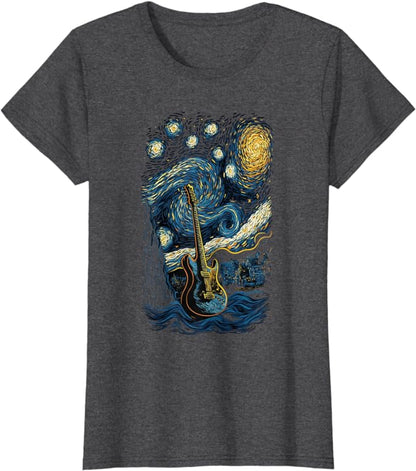 Women, men & kids ;Starry Night Guitar T-Shirt