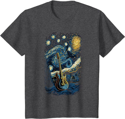 Women, men & kids ;Starry Night Guitar T-Shirt